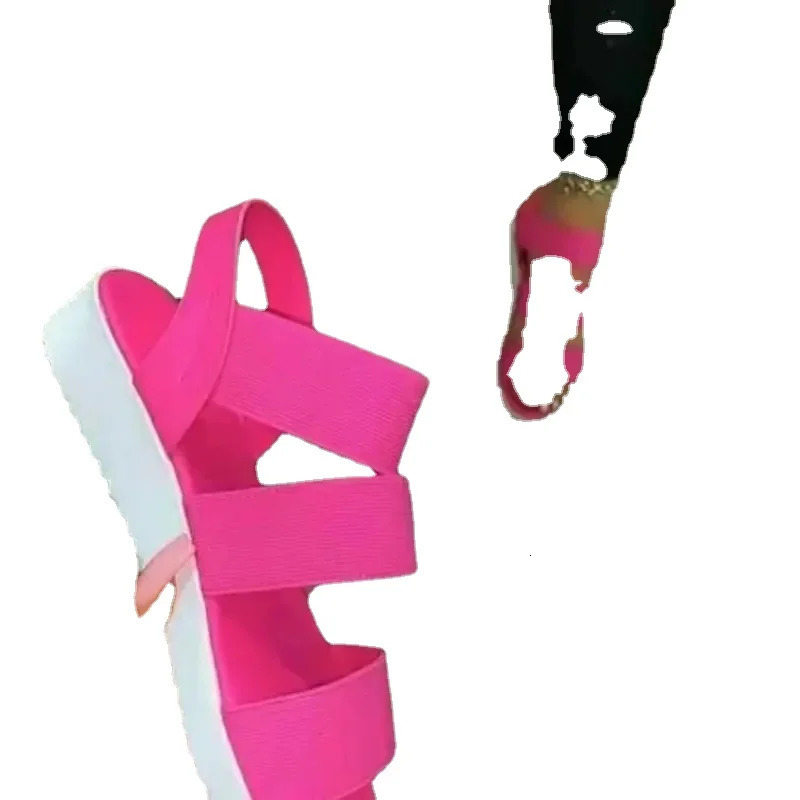 Women Sandals Flat Heel Platform Cross Strap Open Toe Plus Size Outdoor Sport Beach Casual Shoes on Offer 250317