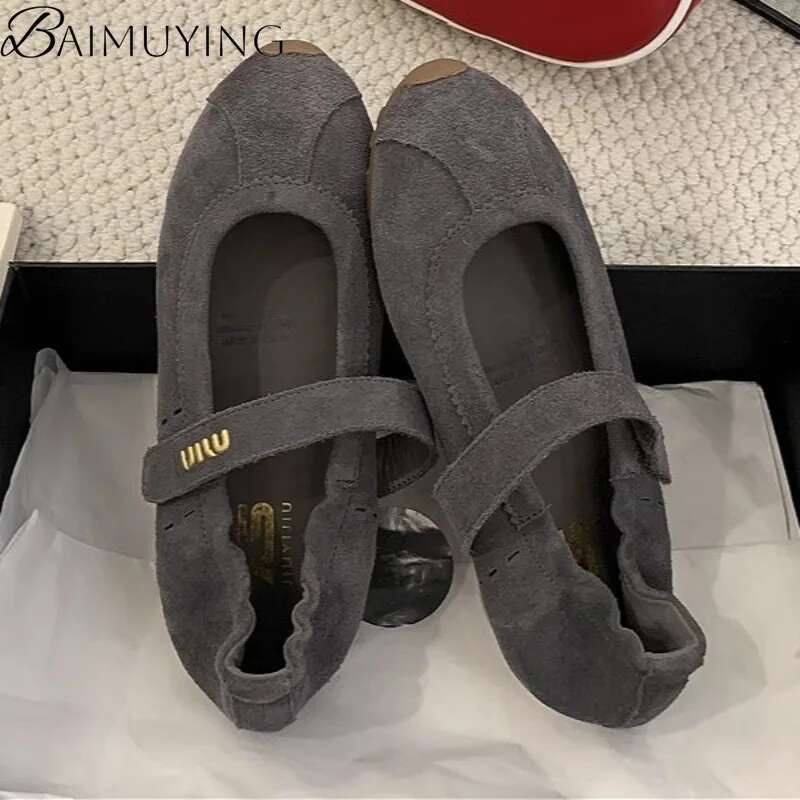 2025 Summer New Ballet Sandals Women's Casual Designer Fashion Sports Shoes Suede Dress Summer Comfortable Beach Shoes