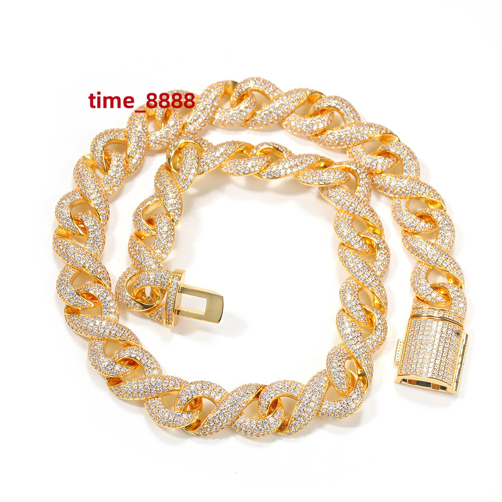Iced Out Hip Hop Unlimited Necklace Cuban Chain Zircon Stone Hiphop Miami CZ Ice Out Necklace Chain