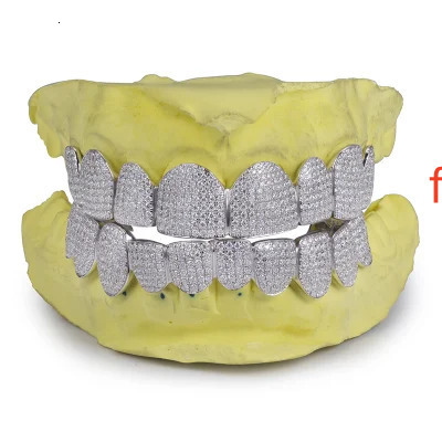 Custom Dental Grills Iced Out Sterling Silver Real Gold Jewelry VVS D Color Moissanite Diamonds Teeth Grillz Moissanite Grill