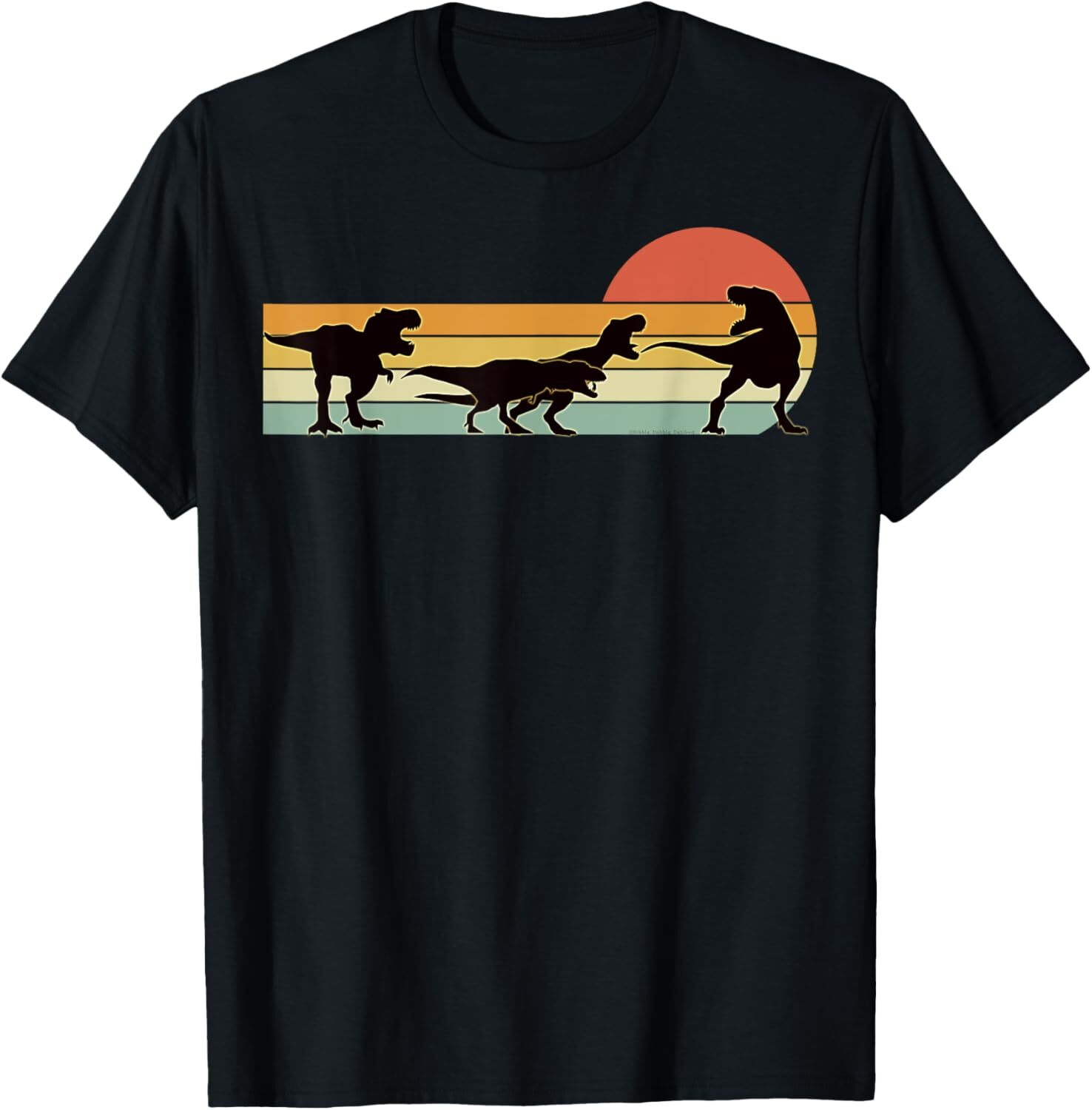 T shirt for Mens T-Rex Dinosaur March Retro Sunset - T-Rex Graphic Tee Casual Tops Clothes Short sleeve cool