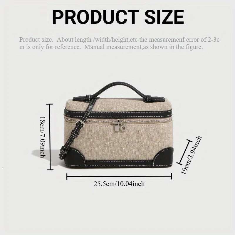Lunch New 2025 Vintage Niche Canvas Color Single Shoulder Crossbody Female Senior Texture Hand Box Bag
