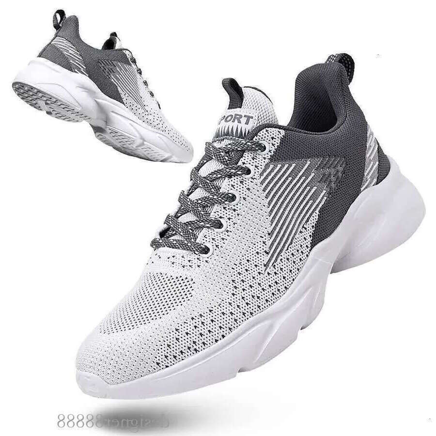 Athletic Running Shoes for Men Walking Jogg ing Fas hion Sneakers Lightweight Breathable Flyw oven Mesh Sport Shoe Lace Up