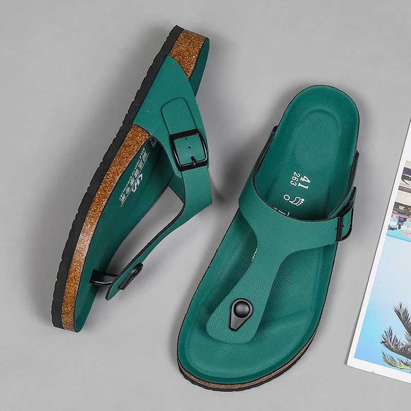 2024 New Womens Sandal Brand Soft Sandals Womens Beach Casual Shoes Platform Cork Slide Original Mens N-Slip Flip Cover SummerXJ250326