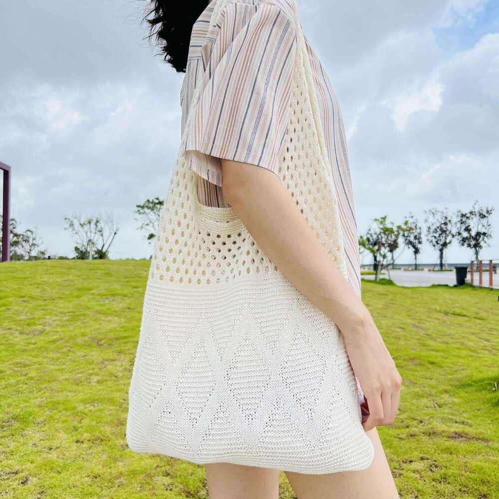 2022 New Knitted ins Shoulder High Capacity Tote Women's Bag