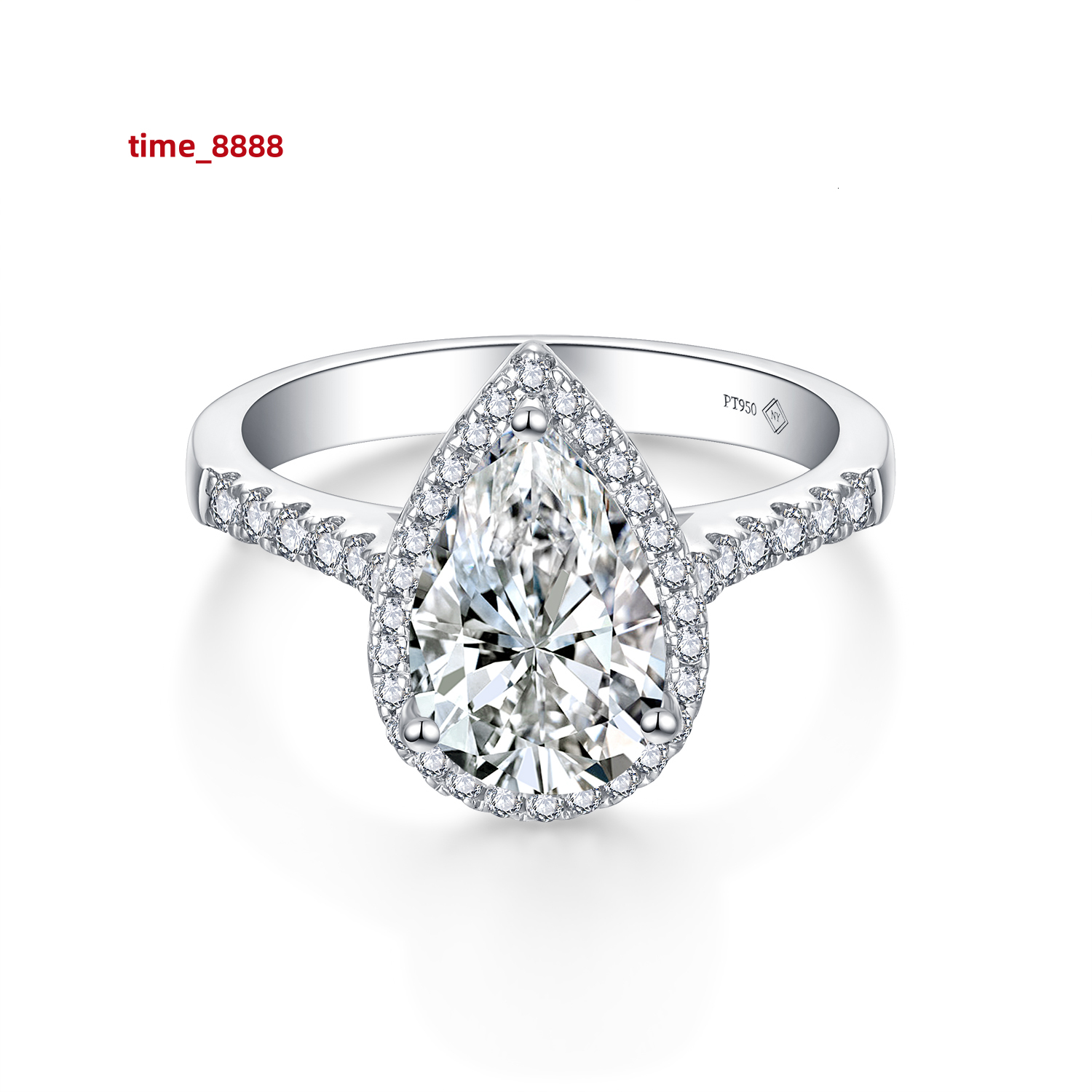 Luxury Jewelry 925 Sterling Silver Ring Out Pear Cut Moissanite Ring High Quality Trendy for Engagement Wedding VVS Ice 7*11mm