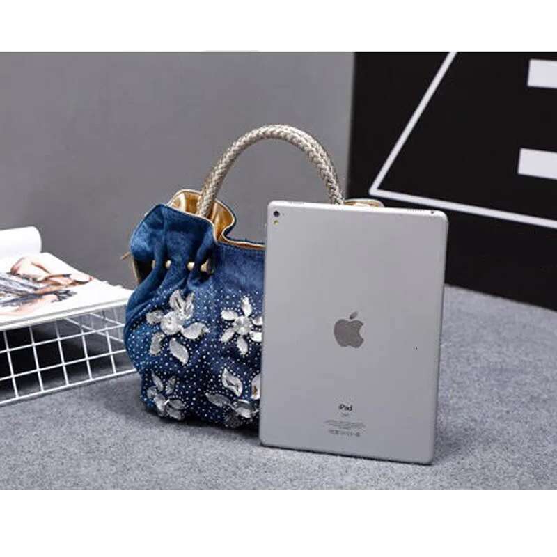 Woman Denim Handbags Vintage Rhie Shoulder Women's Small Bags Jean Bolsas Femininas For Women