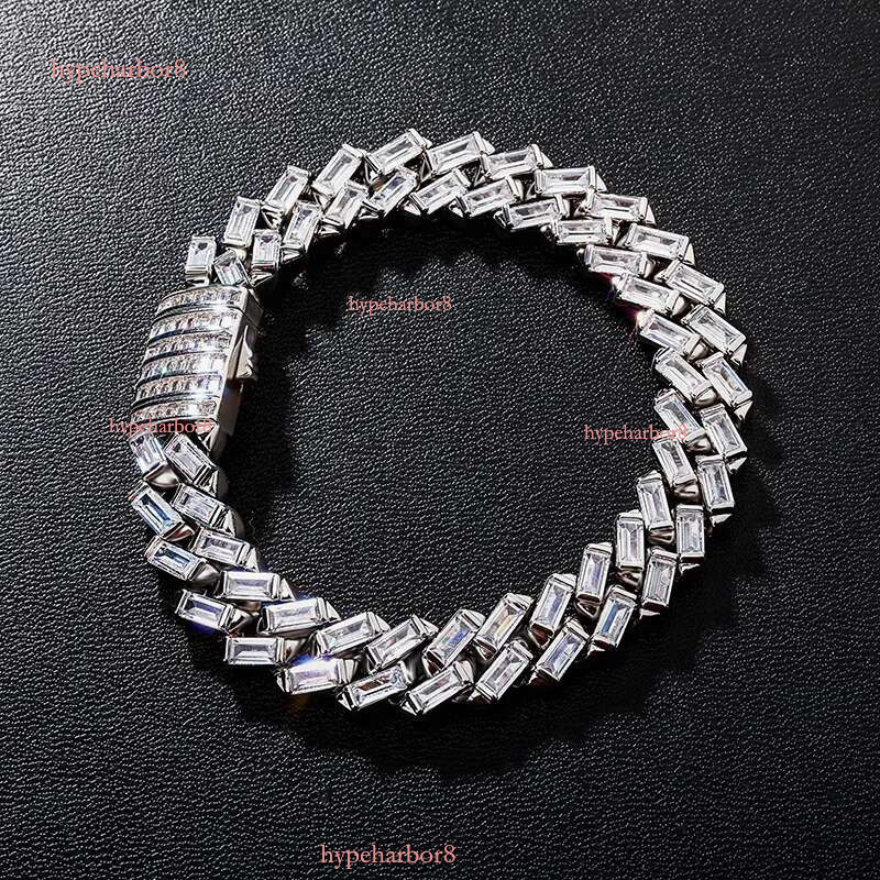 necklace moissanite dia men designer Customization Cuban Full Iced Out Hiphop Chain Pass The Dia Test ice out cuban k chain