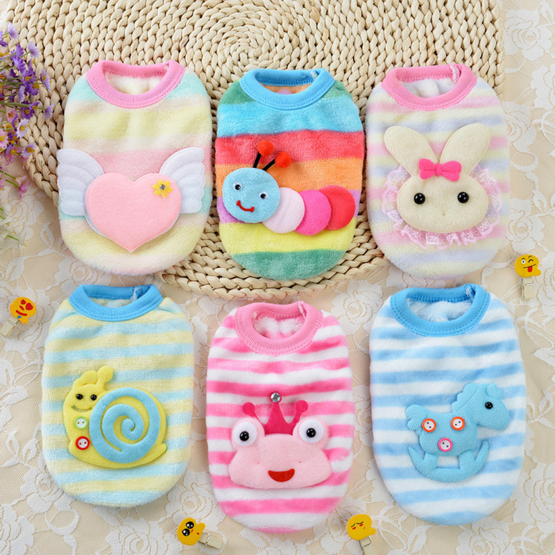 Cartoon Dog Sweater for Small Dog, Dog Clothes for Puppy Dogs Girl Boy, Ultra Soft and Warm Flannel Puppy Sweater Dog Coat for Winter, Multiple Styles