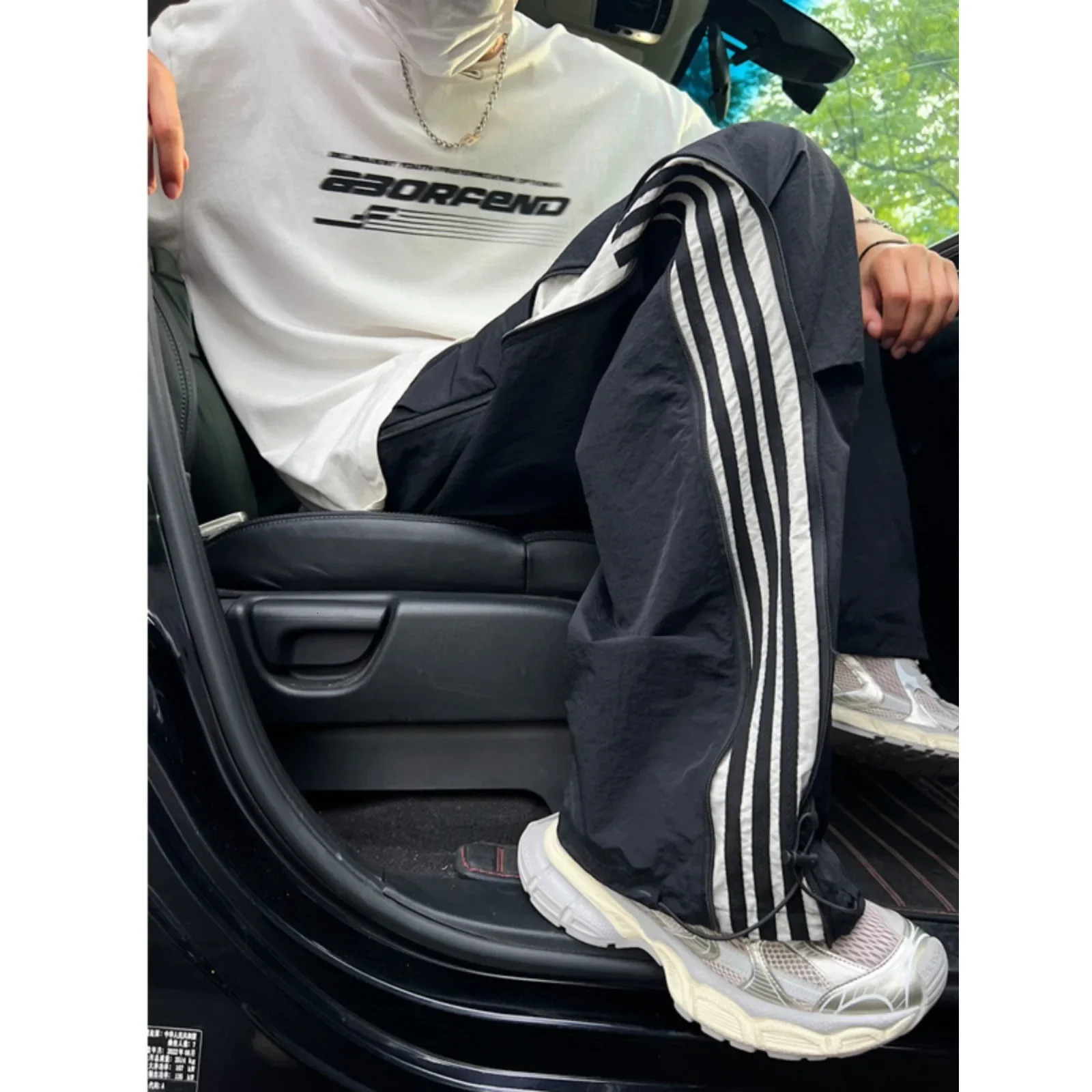 American style casual Trouser autumn trend street thin fast drying straight leg sports pants loose fit suitable for casual pants 250321