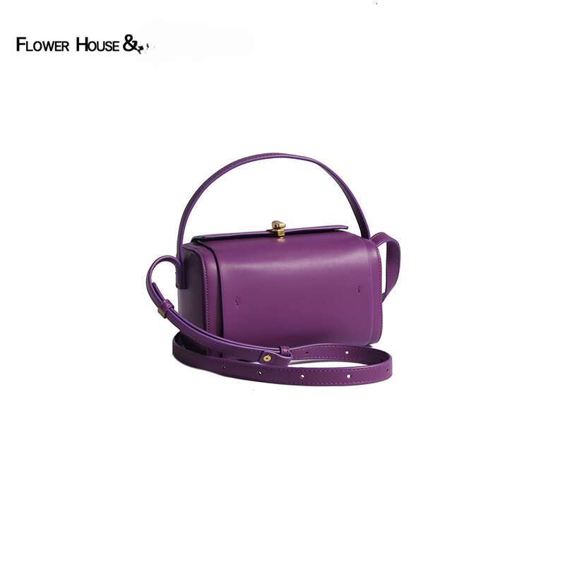 Women's Bags Women's Bags Handheld Box For Women New Fashionable Brazilian Berry Purple Boston Versatile, Niche Light Luxury Crossbody Bag