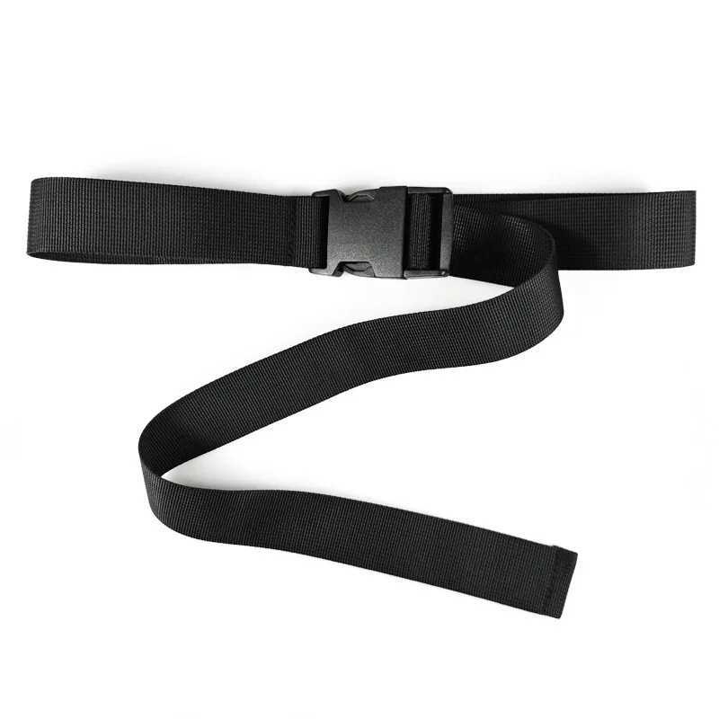 Plastic buckle nylon strap mens outdoor military training canvas strap 100/110/120cm available in black W250326
