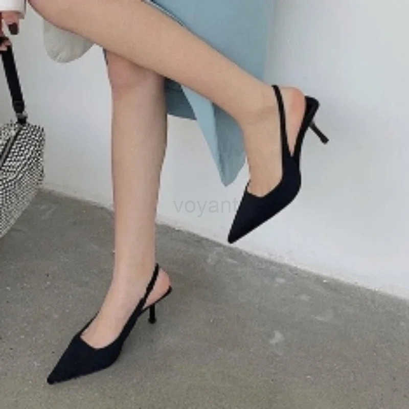 Ladies Shoes 2024 High Quali Slip on Wens Pumps Autumn Pointed Toe Solid Fashion Shallow Mouth High H Dress Pumps Wen Z250326
