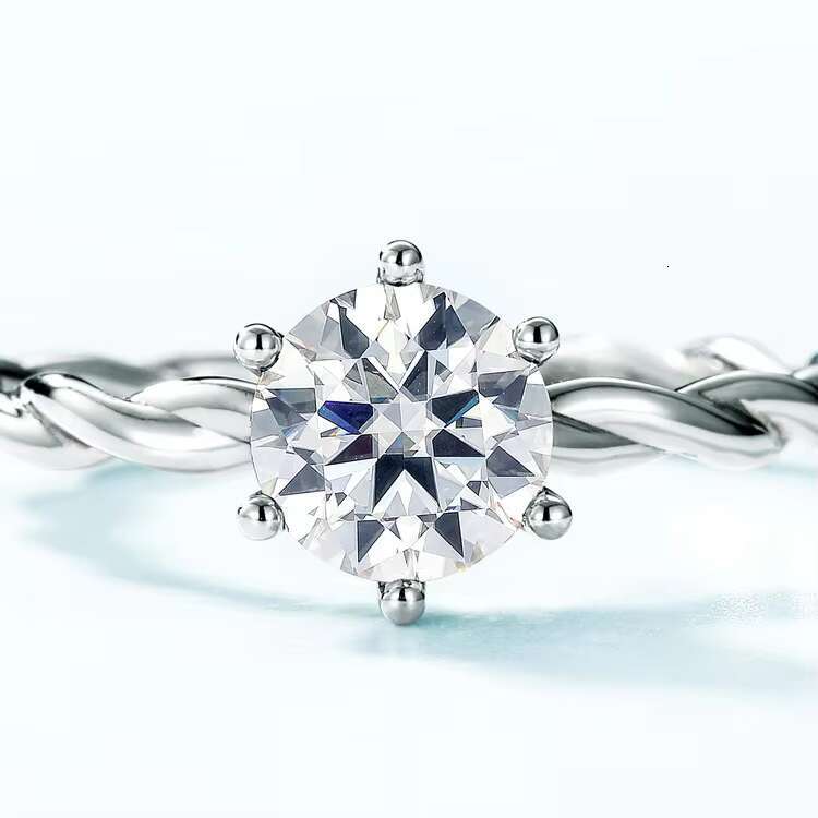 White 1ct Moissanite Wedding Ring for 925 Silver Moissanite Engagement Rings for Women