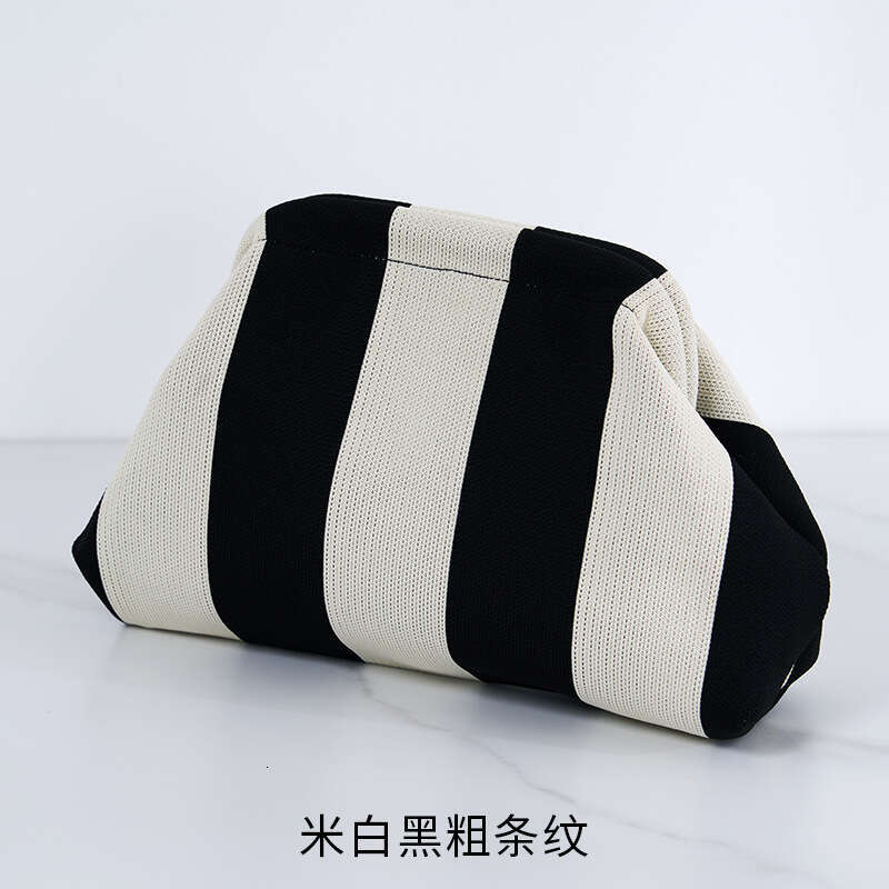 77 Women's beach girl's versatile commuting striped cloud bag, flying woven handbag