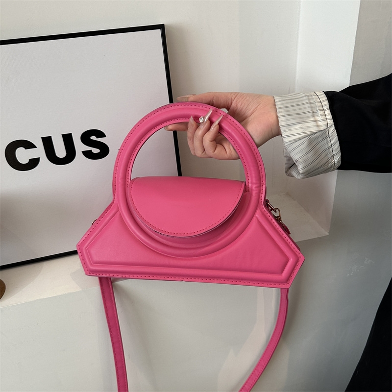Personality fashion handbag new style solid color single shoulder crossbody bag foreign style small square bag female