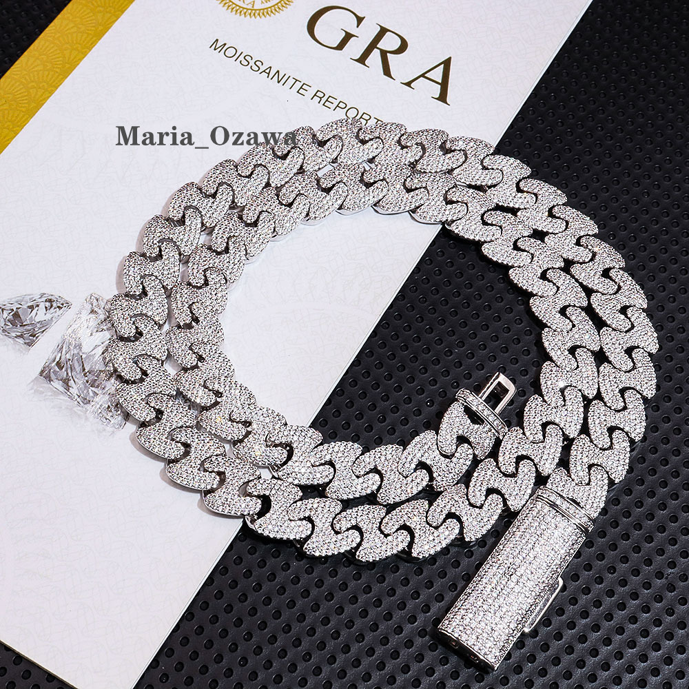 Wholesale Hip Hop Jewelry Moissanite Vvs Silver Plated 11mm Cuban Link Chain for Men Women Life