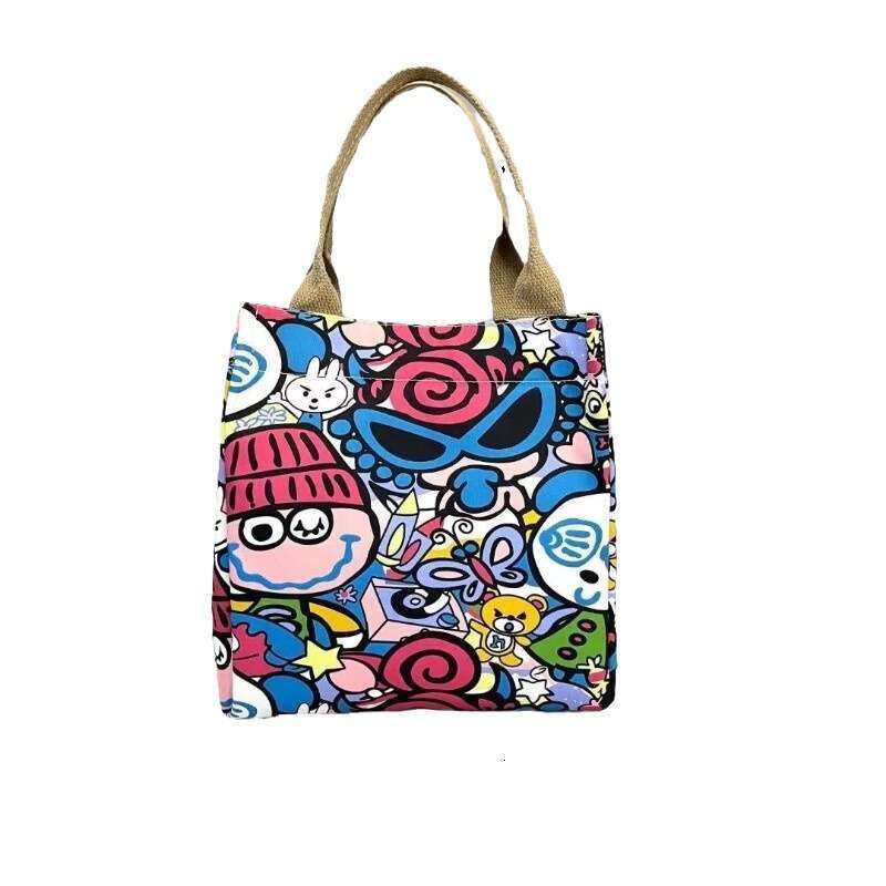 2024 new cute and stylish canvas with large capacity office use, lunch box bag for moms to go out, fashionable handbag