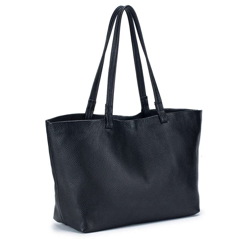 Genuine Leather Large Capacity Shoulder Bag Women Retro Tote Designer Handbag Lipstick Key Phone Pouch