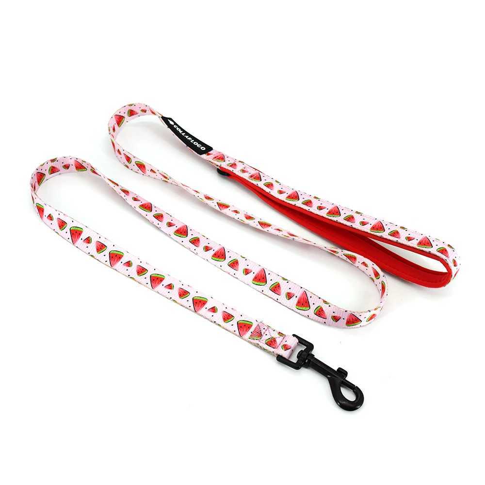 Adjustable pet dog collar durable soft and cute creative watermelon design belt chloroprene rubber safety pool bag dispenser X250326
