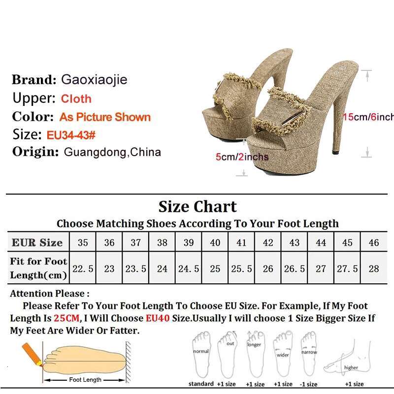 2025 Summer New High Heel Sandals Women's European and American Style Summer Shoes 5CM Thick Bottom 15CM Thin Heel Slippers Women's Mule