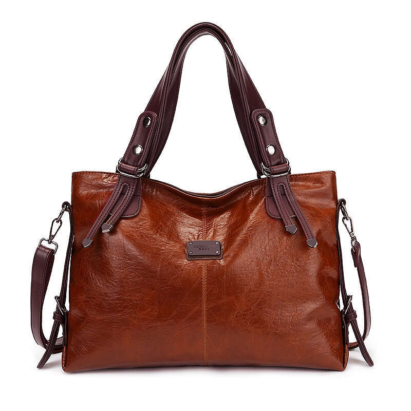 2024 Xiti Paul's new fashionable tote casual soft leather single shoulder crossbody large capacity women's bag