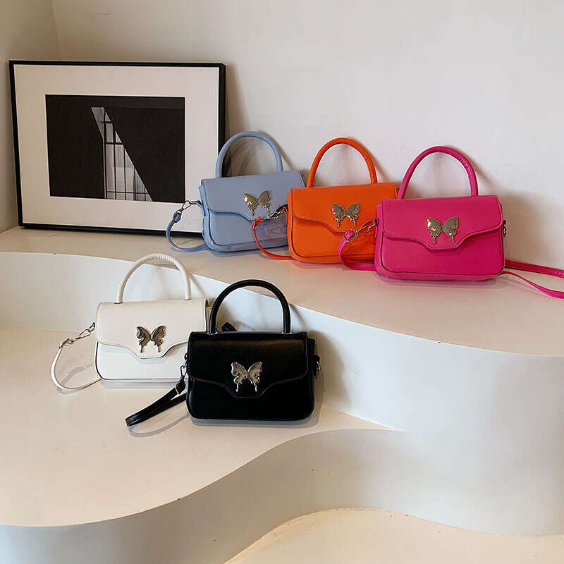 2024 new fashionable commuting bow shoulder stylish crossbody bag, women's hand-held small square bag