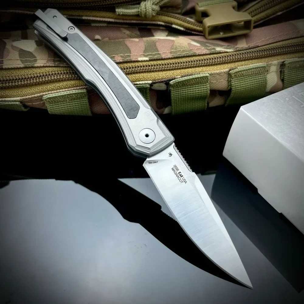 High quality 0556 POCket folding knife 9cr13 blade caRBon fiber handLE hunting survival outdoor knife Edc tactical toolXJ250326