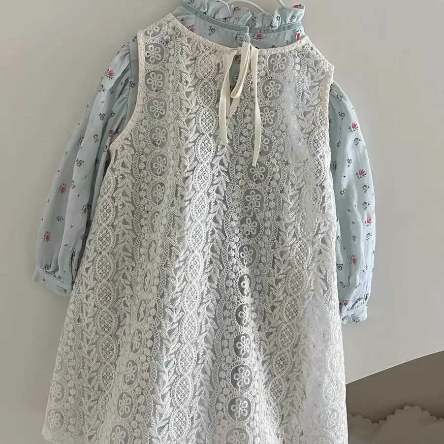 Baby girl dress fashionable sweetheart full printed floral long sleeved 2024 spring/summer new Korean long sleeved childrens two-piece set W250326