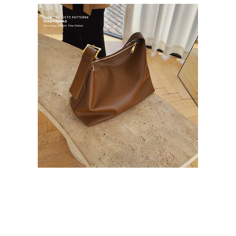 1d Korean version daily soft collapse extremely simple style shoulder big 2025 new women's large capacity crossbody bag
