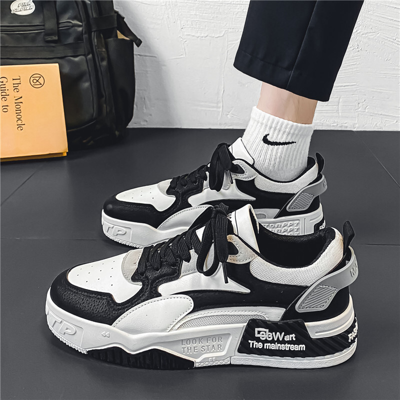 2025S New Trend Designer Men S New Autumn Breathable Black And White Panda Board Men S Casual Sports Thick Sole Anti Slip Mesh Trendy Shoes