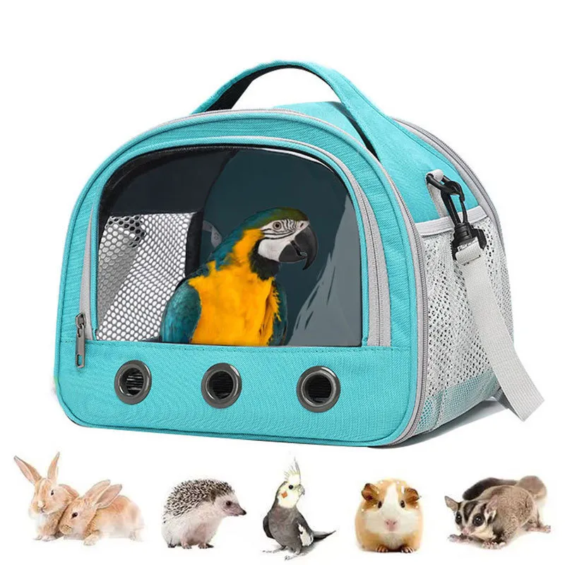 Bird Travel Carrier Portable Small Bird Parrot Parakeet Carrier With Soft Mat Side Access Window Collapsible To Carry And Transport Birds Vet Visit LL