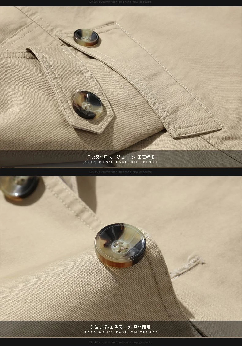 Mens Business Windproof Long Sleeve Jacket Mens Cotton Trench Jacket Casual Spring/Summer Fashion Mens Street Jacket 250324