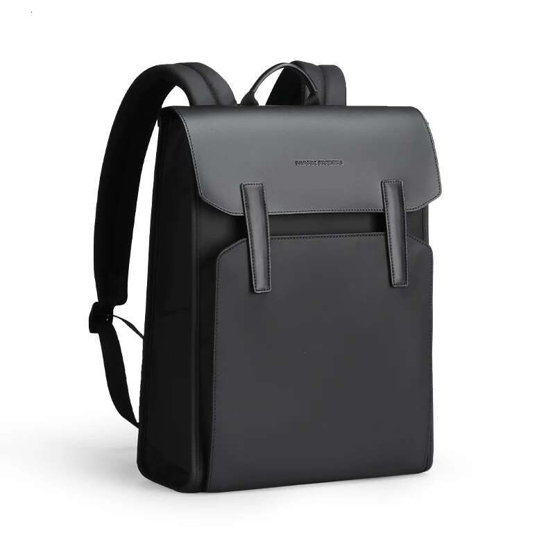 Mark Ryden Classic Work Black Leather Backpack 15.6 Inch Laptop Waterproof Bag School Bags Business Bacbackpack For Men