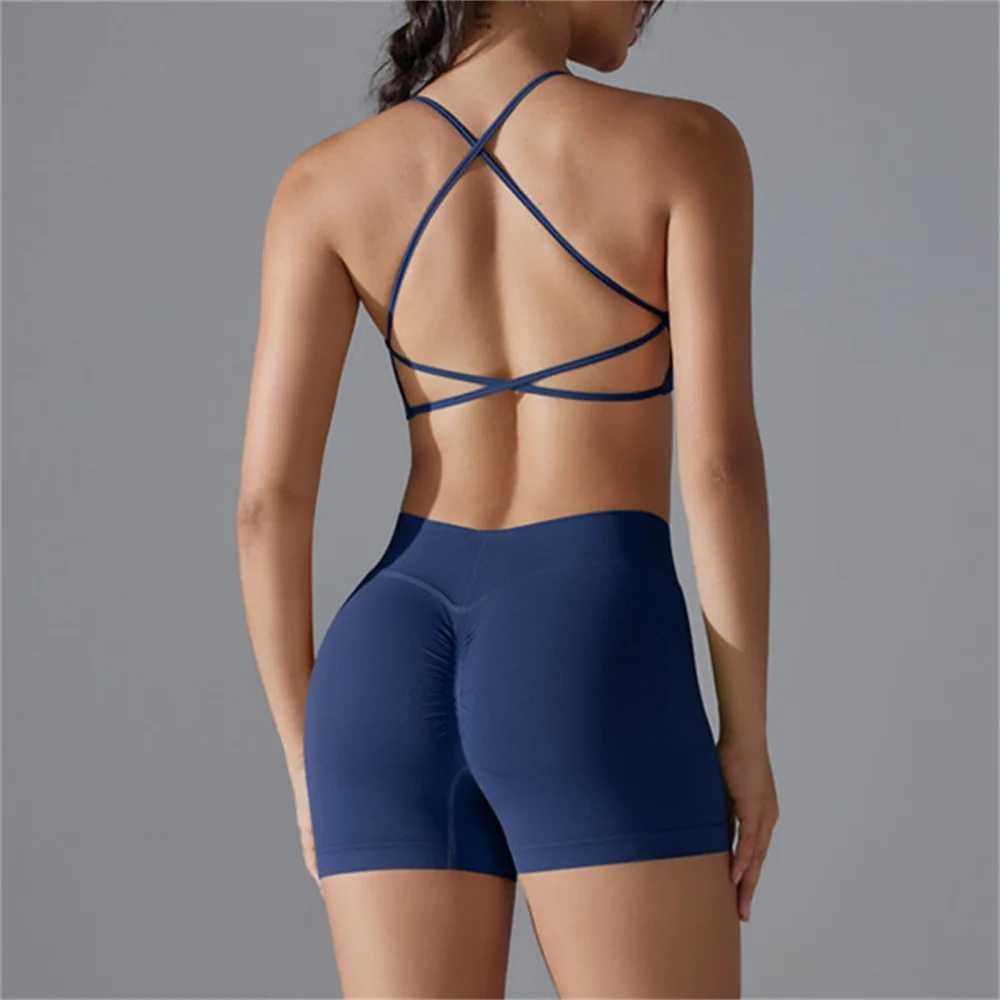 /2PCS Womens Scrunch Tracksuit Fitness Seamless Yoga Set Sportswear Sports Bra High Waist Tight Sports Pants Activity Suit W250326