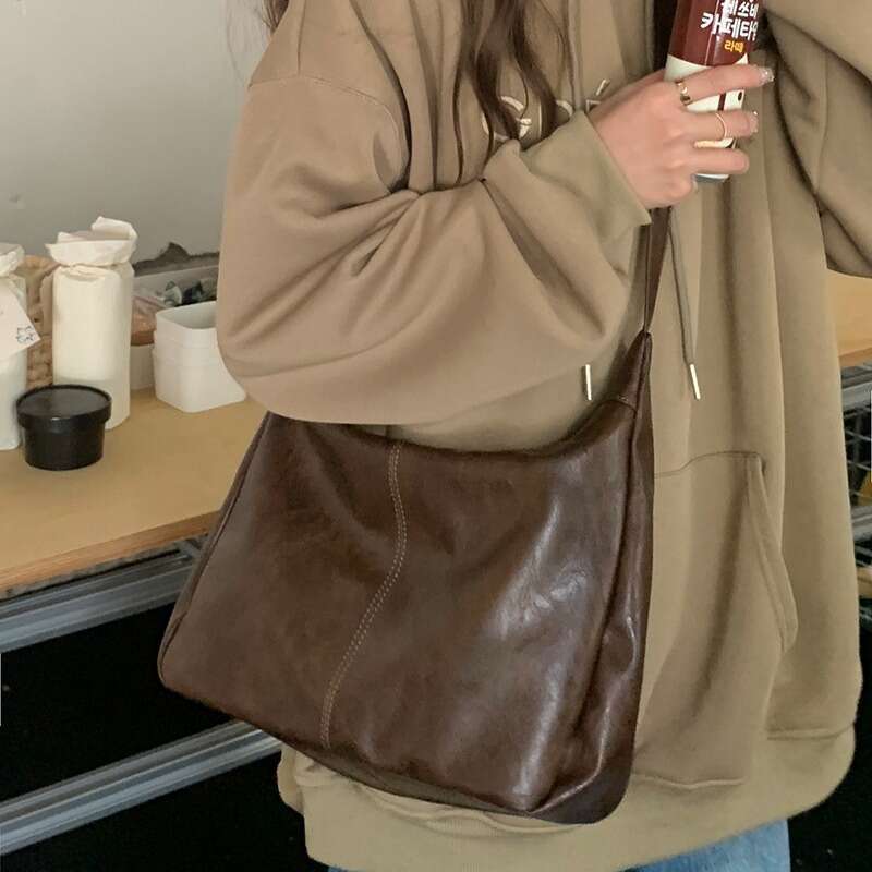 Maillard Crossbody for Women 2025 New Trendy Korean Edition Tote Versatile Large Capacity Shoulder Bag