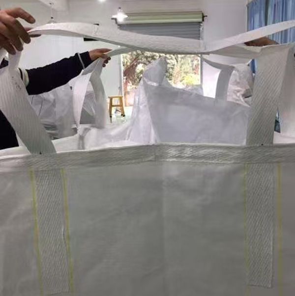 Thickened Wear-Resistant White Tonne Bag with Inner Liner and Rings