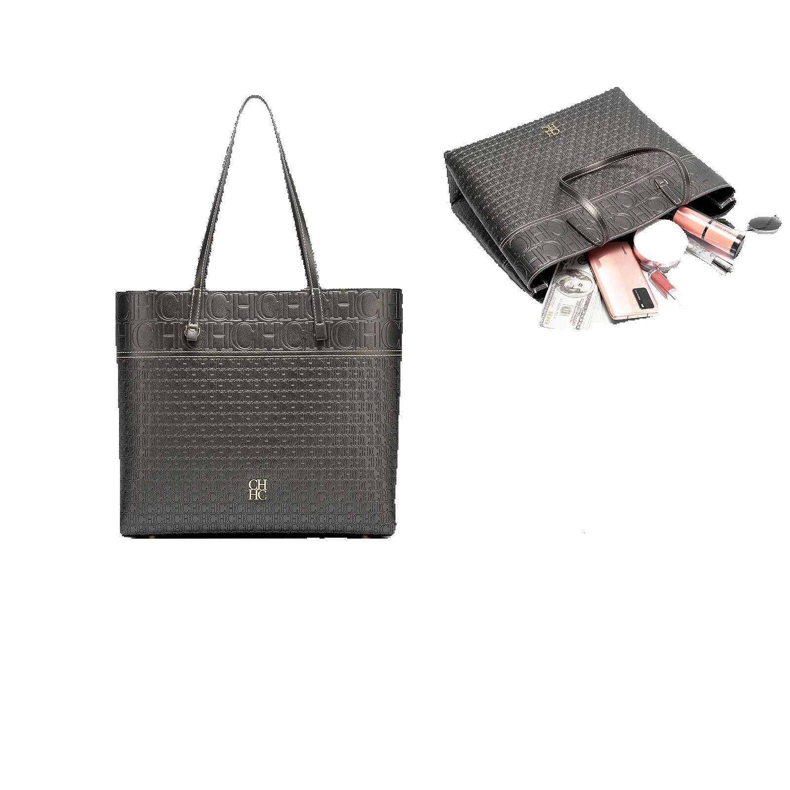 Fashionable Classic Retro Solid Color Bag Large Capacity PVC Material Women's New Single Shoulder Handbag