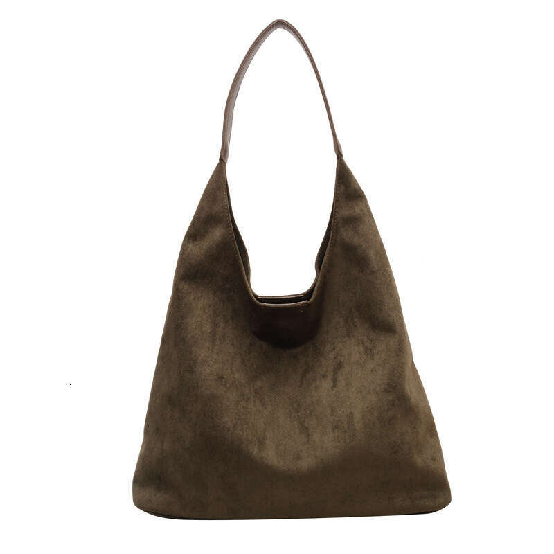 2c Leisure Commuter Large Capacity for Women's 2024 New Autumn/Winter Velvet Tote Bag, Small and Versatile Shoulder Bag