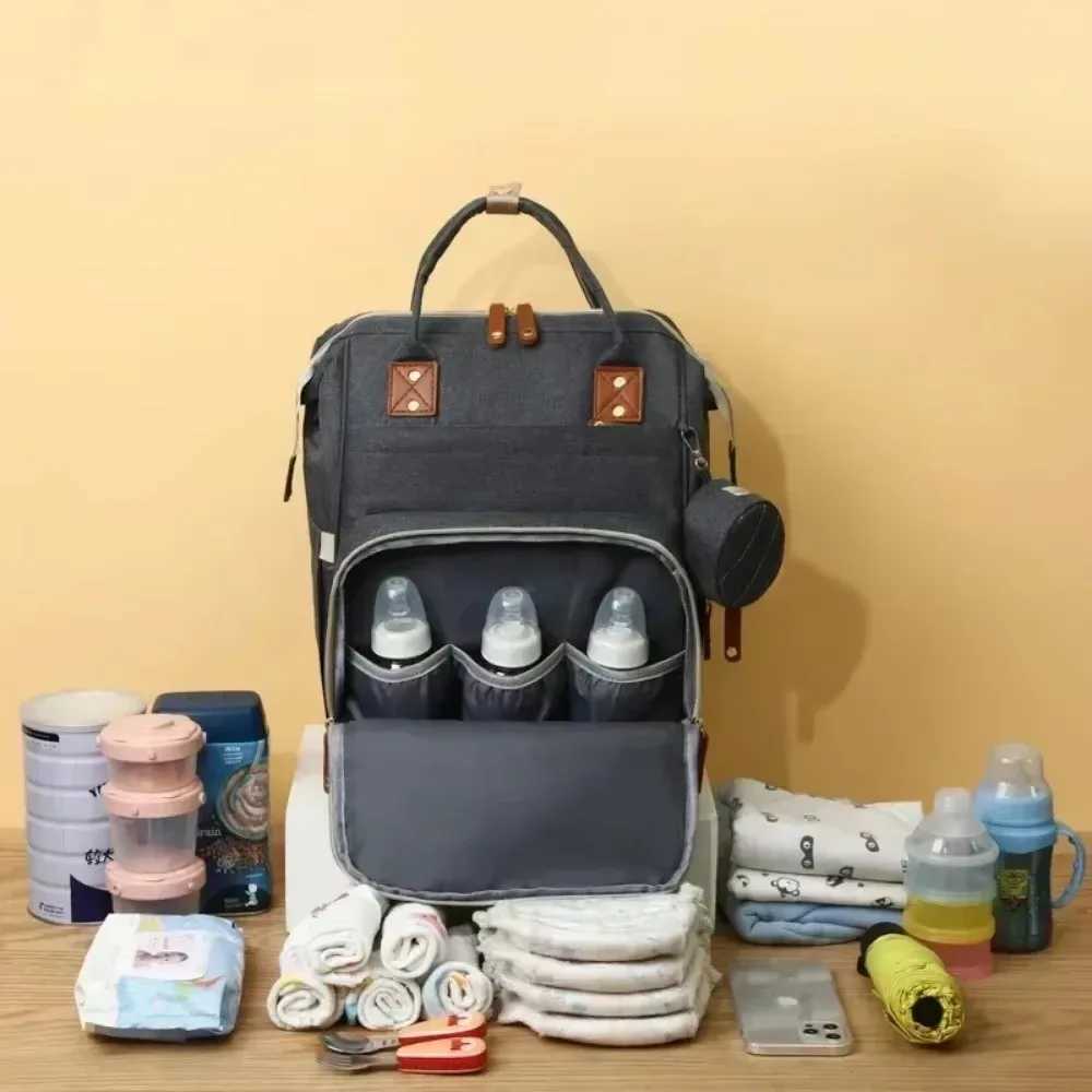 Baby diaper backpack toddler diaper backpack with diaper changing pad mom and dad travel large capacity backpack baby bagC250326
