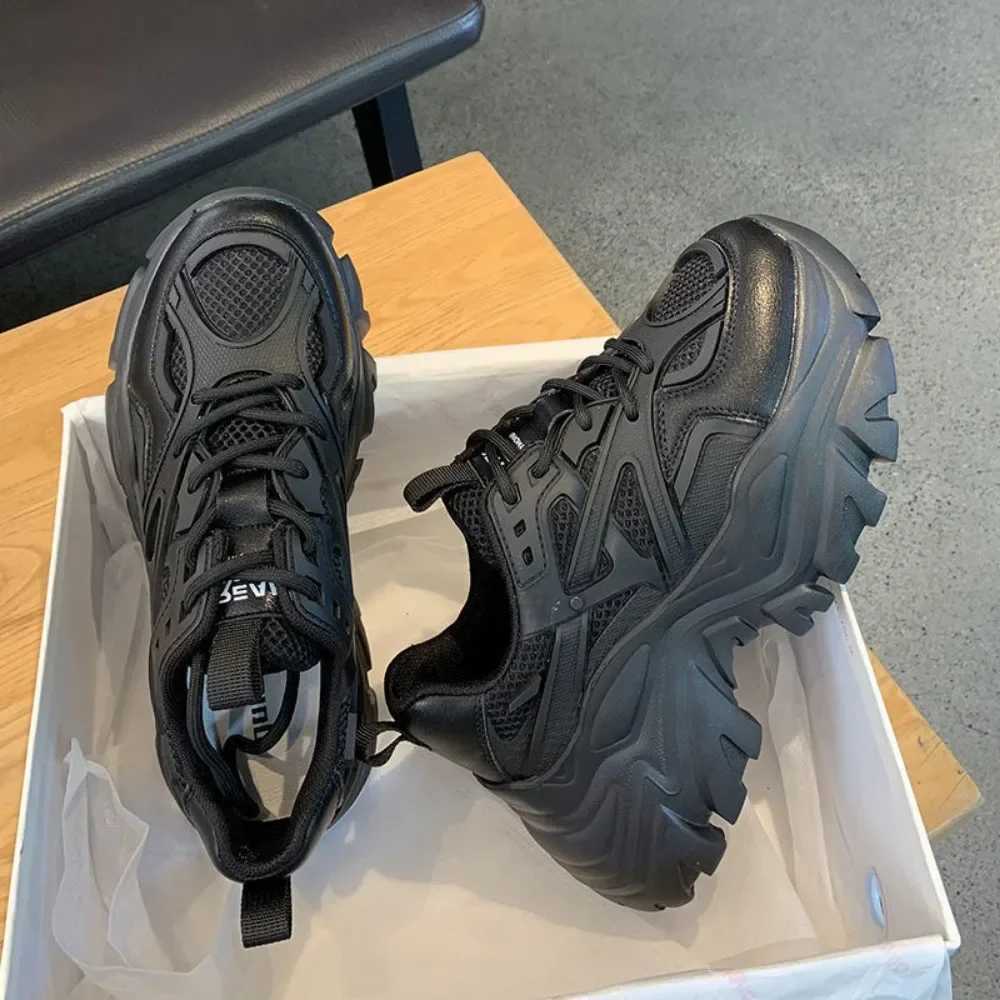 autumn Summer Black Casual Wen Fashion Platform Sport Shoes Wen Chunky Sneakers Wen Mesh Leather Platform designer ShoesC250325