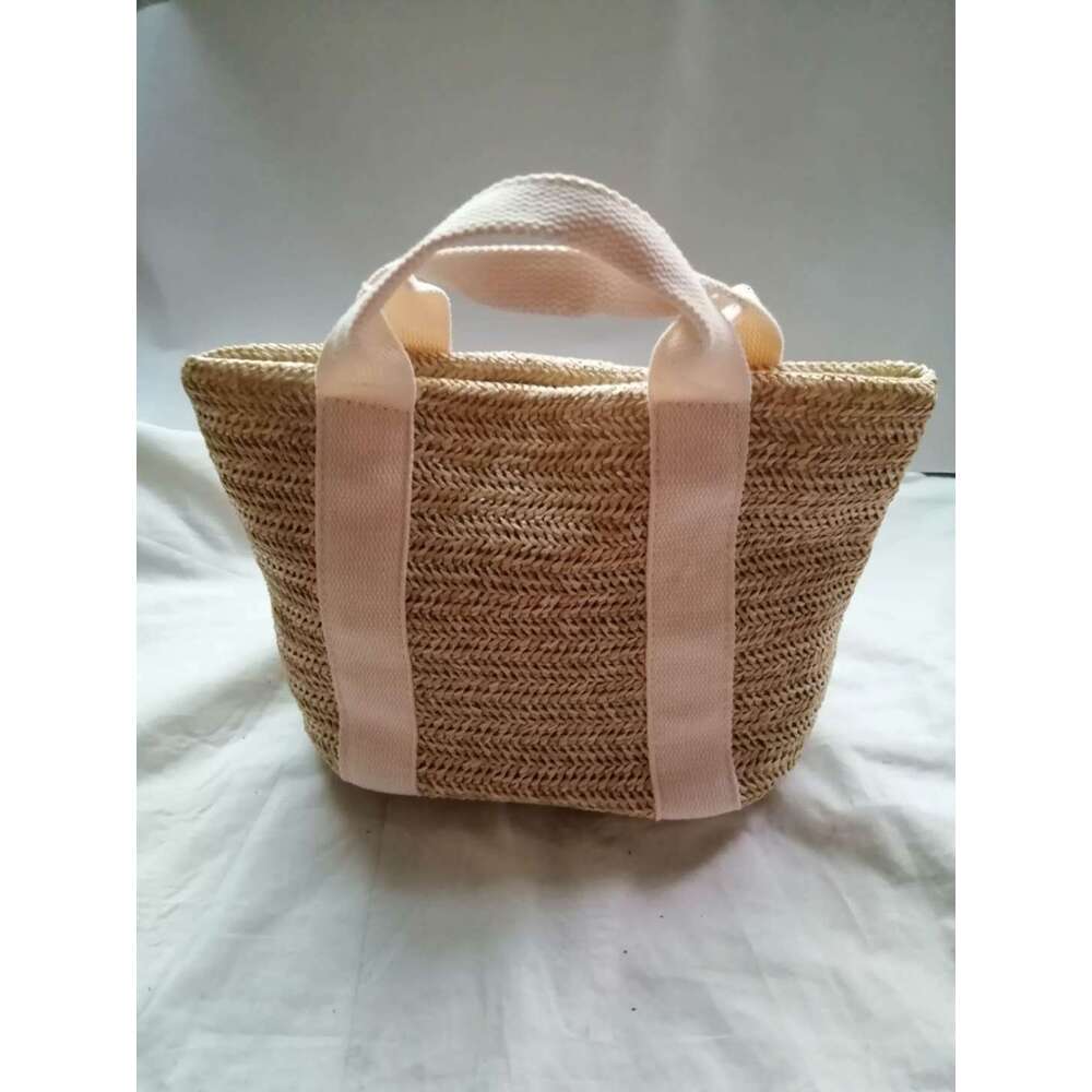 2023 Summer New Vegetable Basket Grass Woven Bohemian Style Beach Ferry Holiday Leisure Women's Bag