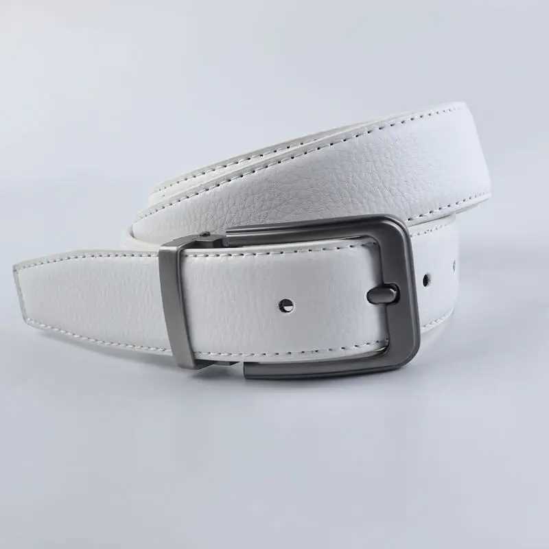 Korean version golf white belt buckle youth pants casual belt original mens and womens belt W250326