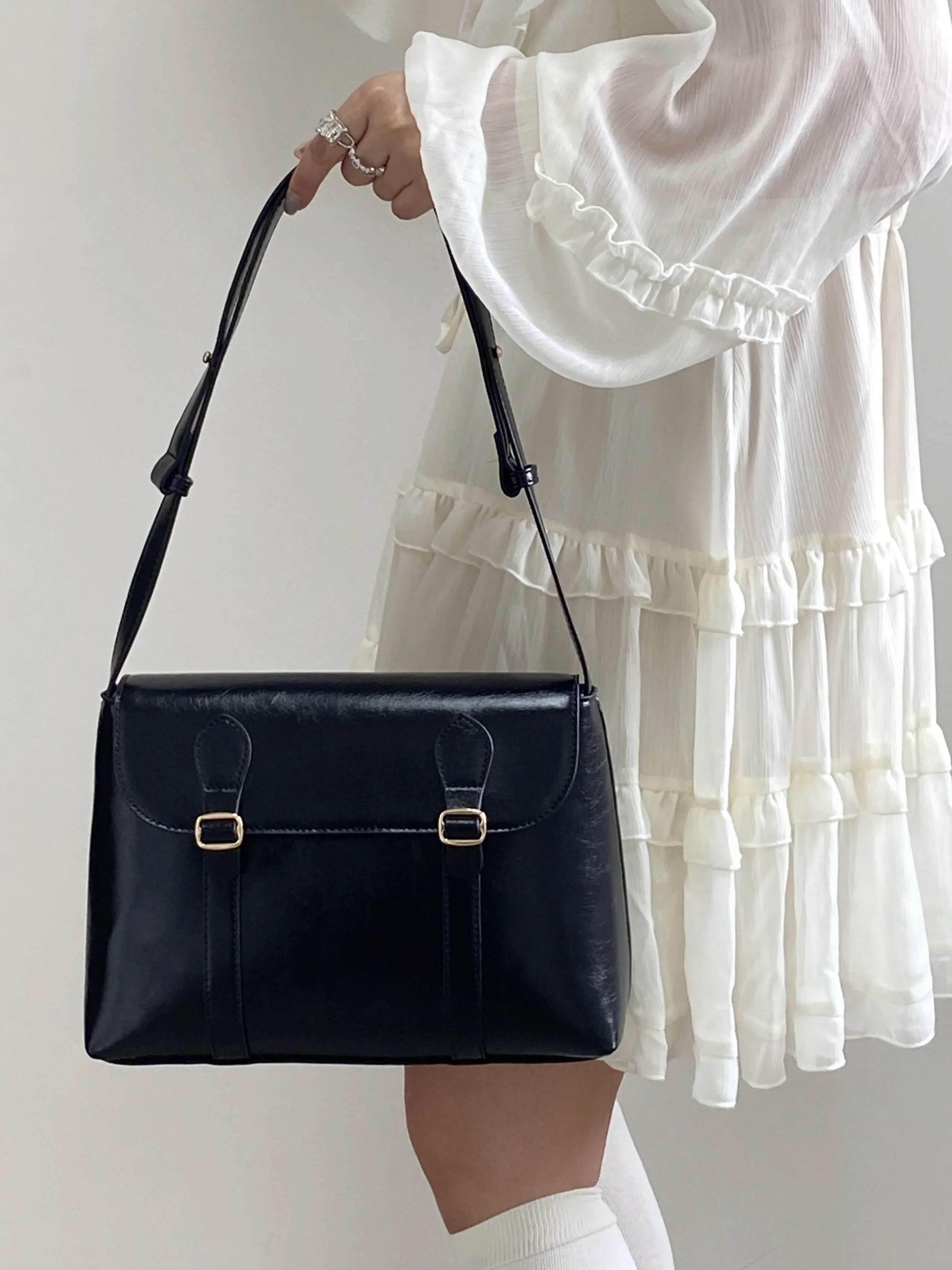 Vintage Women's Shoulder Large Capacity Ladies Tote Purse Handbags Pu Leather Female Messenger Bags College Girls Book Bag