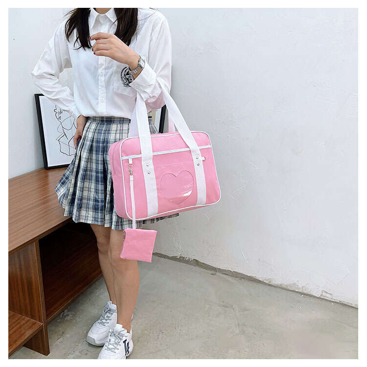Portable schoolbag Japanese soft girl heart anime love JK uniform pain bag Macaron one shoulder diagonal
