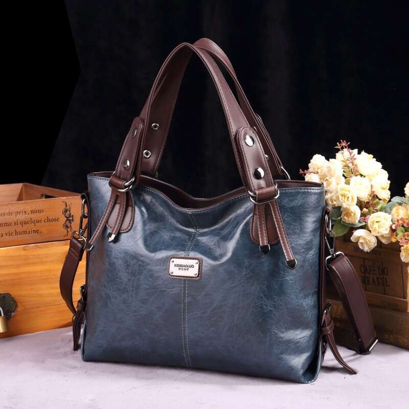 2024 Xiti Paul's new fashionable tote casual soft leather single shoulder crossbody large capacity women's bag