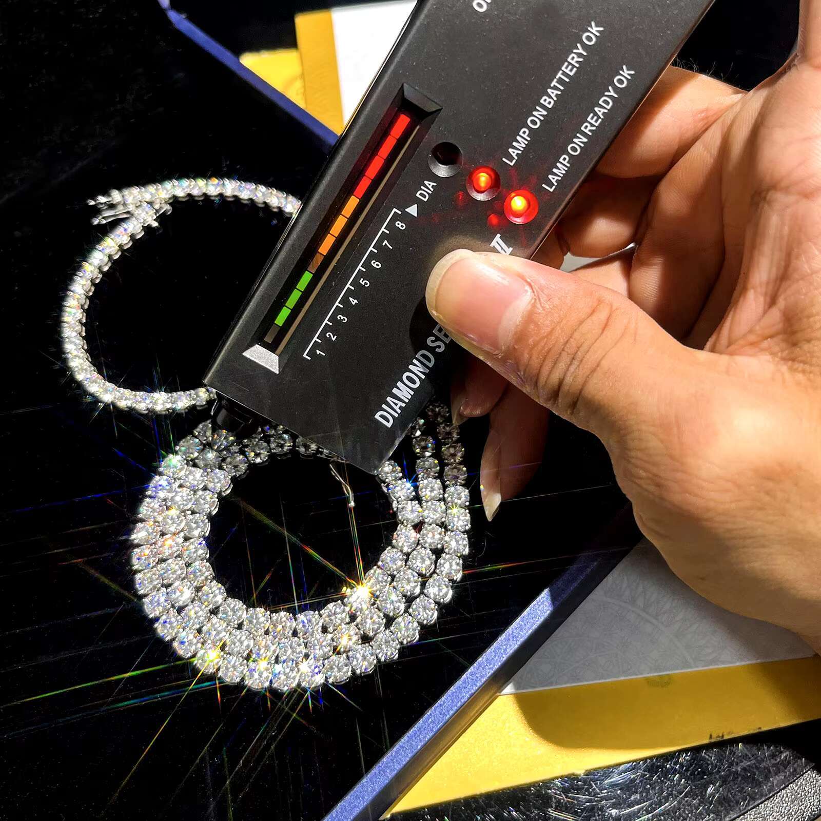 Pass Diamond Tester Moissanite Bracelet 100% 925 Silver Width 2MM Diamond Chain Vvs Moissanite Tennis Chain for Women or Men