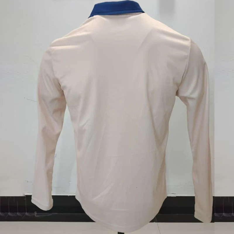 Spring and Autumn mens long sleeved business casual golf polo shirt sports solid color large pocket top 250326