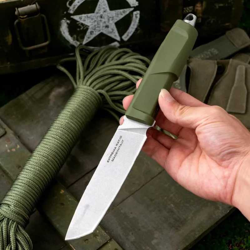 Outdoor multi-purpose military tactical knife fixed blade and blade survival knife jungle exploration hunting knifeXJ250326