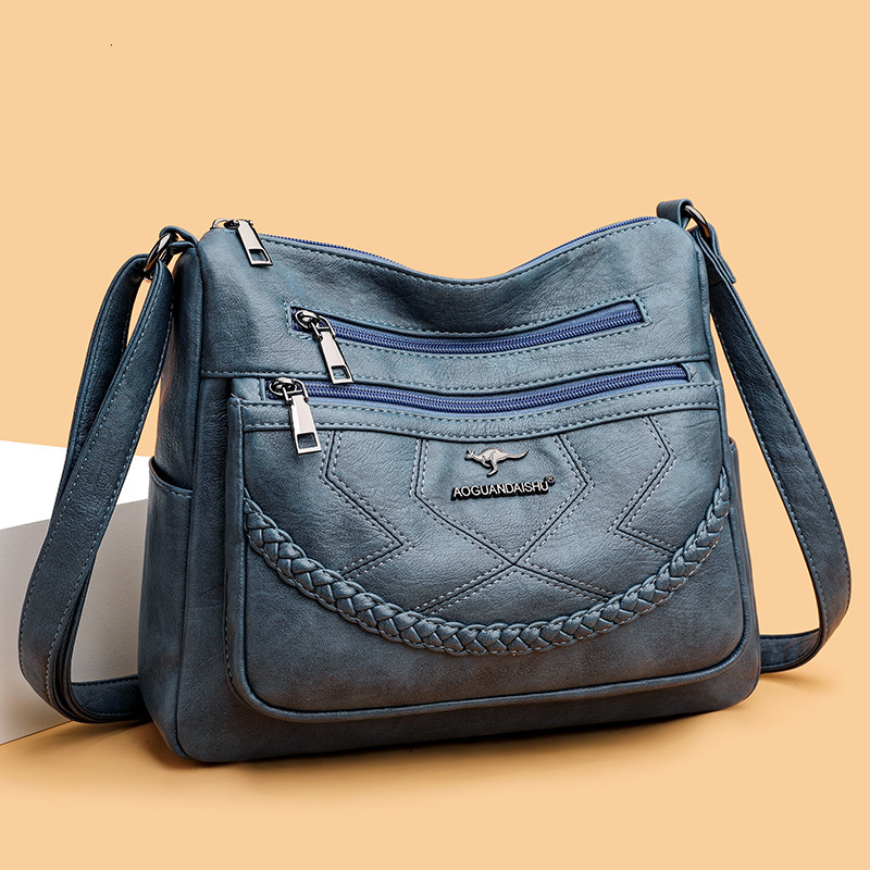 Designer 2025S new mom versatile fashion shoulder soft leather middle-aged women large capacity small square PU crossbody bag